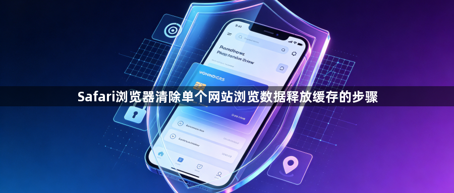 Safari浏览器清除单个网站浏览数据释放缓存的步骤1