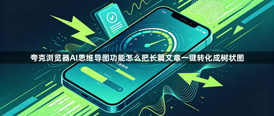 夸克浏览器AI思维导图功能怎么把长篇文章一键转化成树状图1