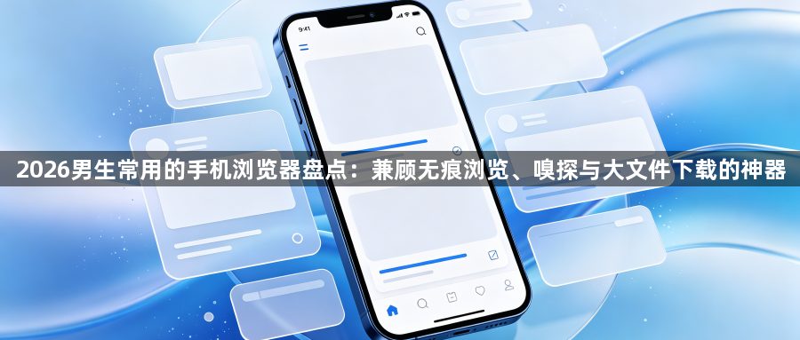 2026男生常用的手机浏览器盘点：兼顾无痕浏览、嗅探与大文件下载的神器1
