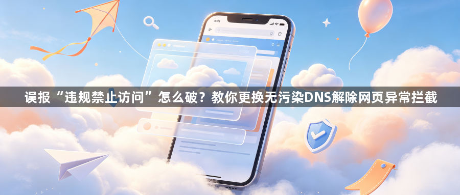 误报“违规禁止访问”怎么破?教你更换无污染DNS解除网页异常拦截1