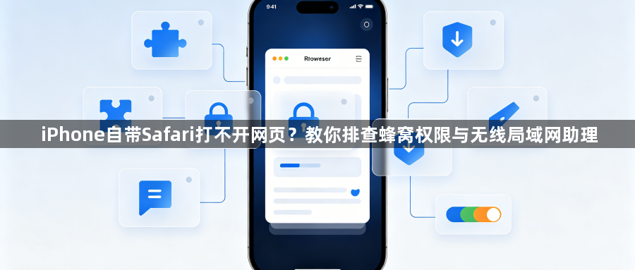 iPhone自带Safari打不开网页?教你排查蜂窝权限与无线局域网助理1