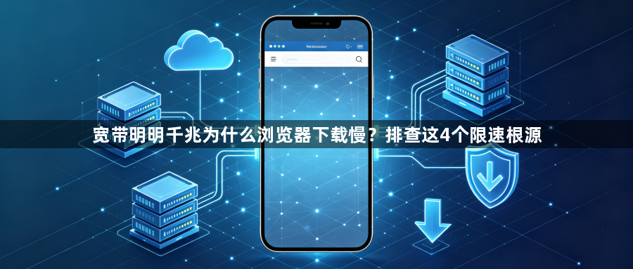宽带明明千兆为什么浏览器下载慢？排查这4个限速根源1