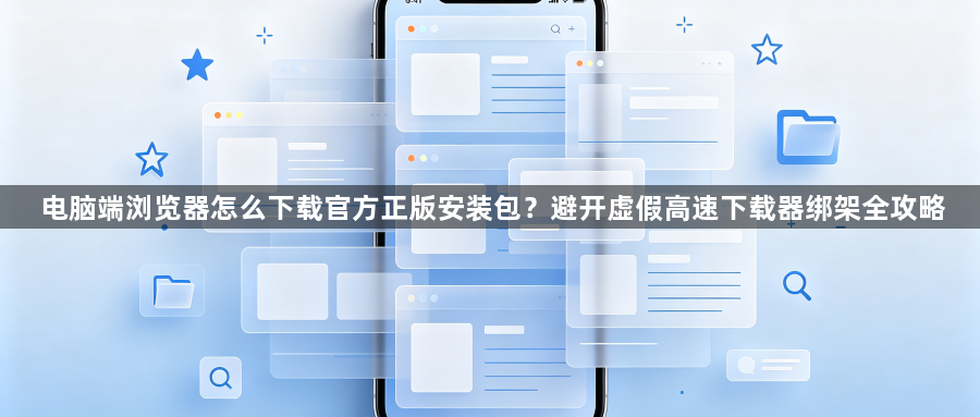 电脑端浏览器怎么下载官方正版安装包？避开虚假高速下载器绑架全攻略1