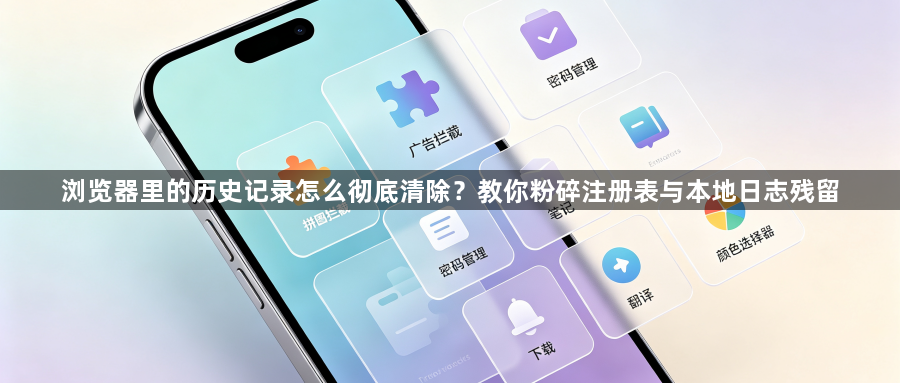 浏览器里的历史记录怎么彻底清除?教你粉碎注册表与本地日志残留1