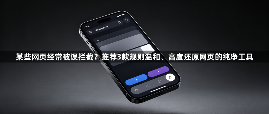 某些网页经常被误拦截？推荐3款规则温和、高度还原网页的纯净工具1